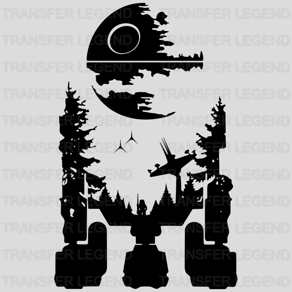 Star Wa R2D2 Design - DTF heat transfer - transferlegend