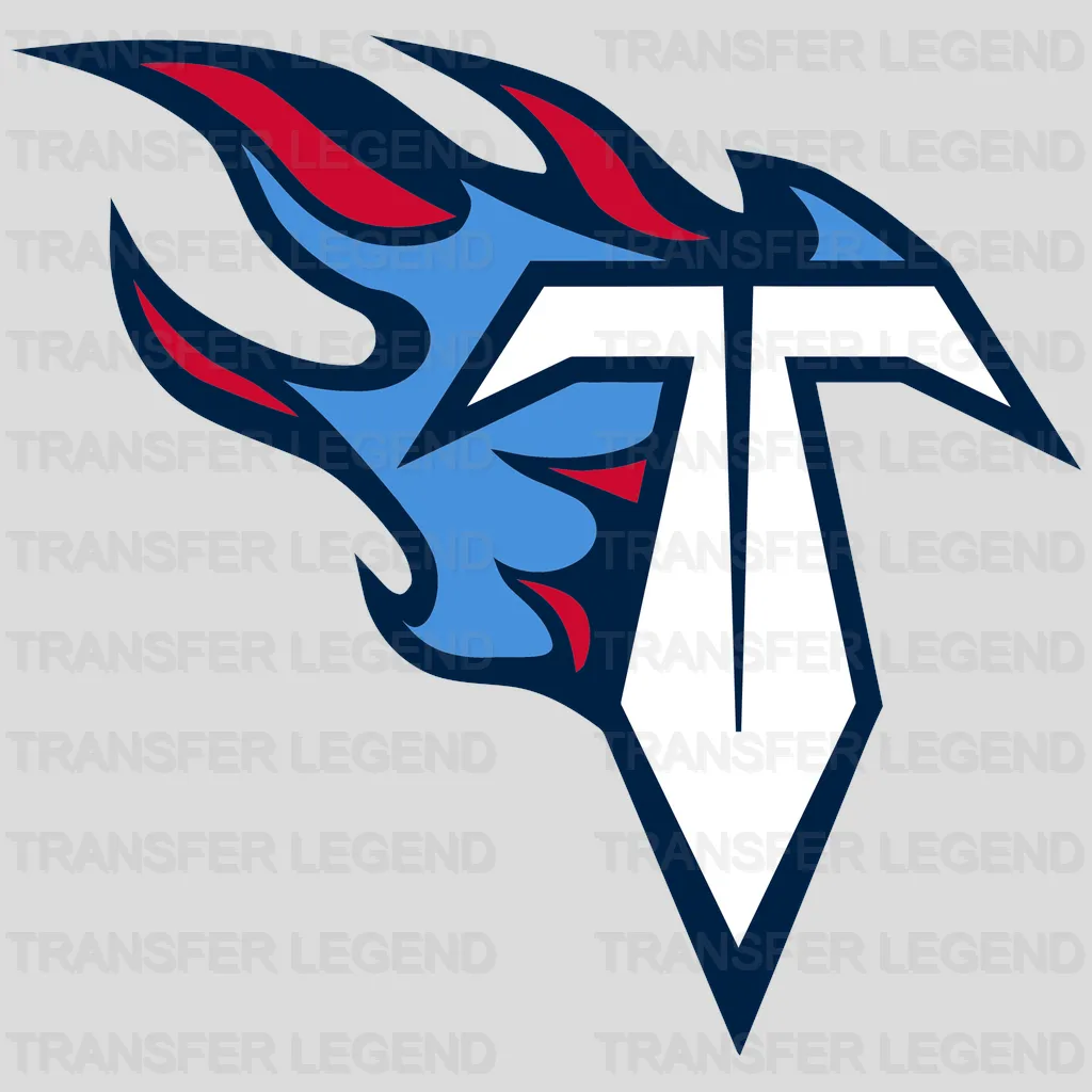 Tennessee Titans Flaming “T” Lettermark NFL Design - DTF Heat Transfer