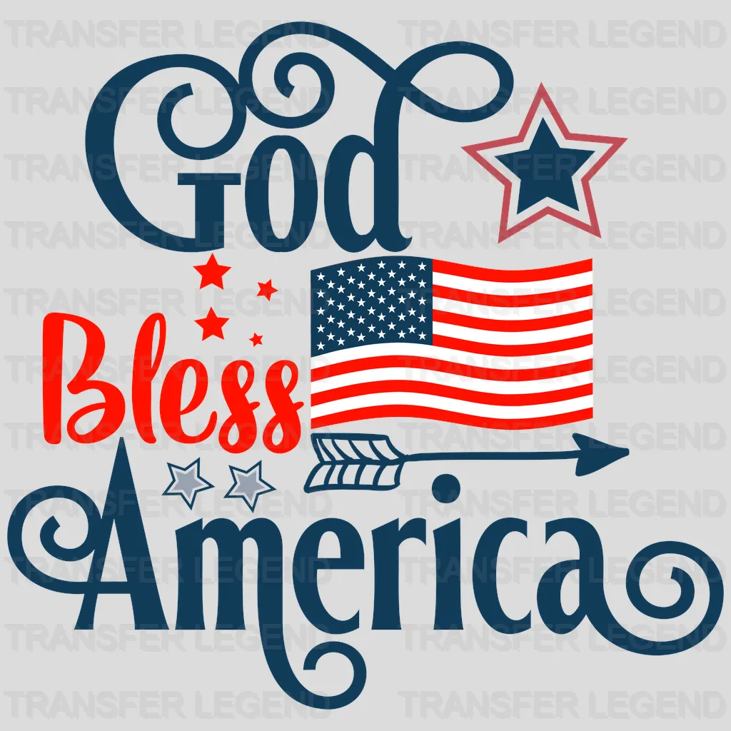God Bless America DTF Transfer - transferlegend