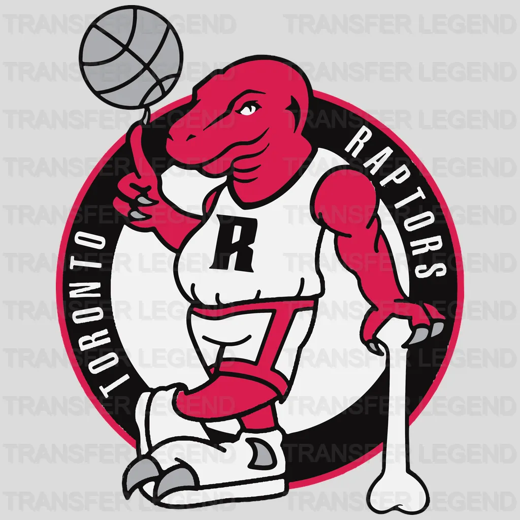 Toronto Raptors Vintage Dribbling Raptor Circle NBA Design - DTF Heat Transfer