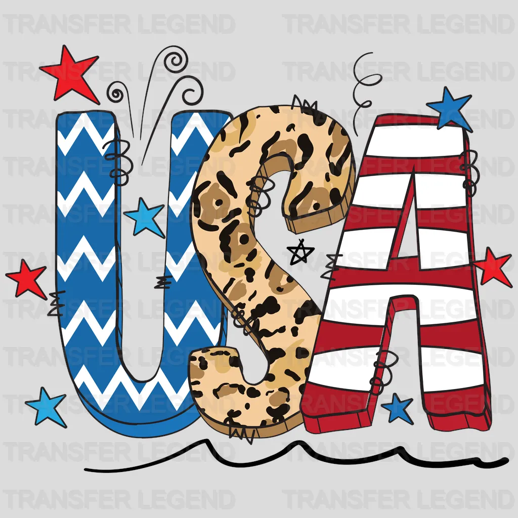 USA Letters DTF Transfer - transferlegend