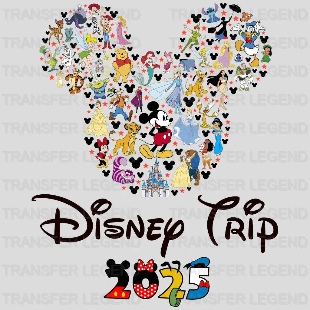Mickey & Family 2025 Cartoon Designs - DTF Heat Transfer - transferlegend