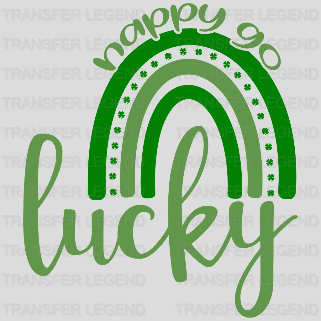 Happy Go Lucky St. Patrick's Day Design - DTF heat transfer - transferlegend