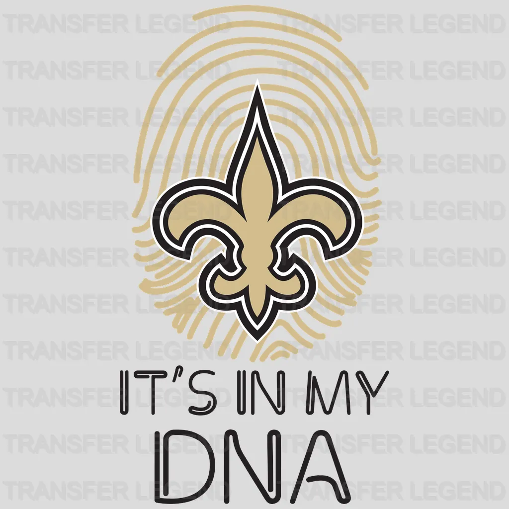 New Orleans Saints skull helmet front view with fleur‑de‑lis, NFL design - DTF Heat Transfer