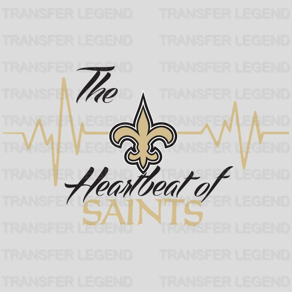 New Orleans Saints distressed “SAINTS” text with fleur‑de‑lis, NFL design - DTF Heat Transfer