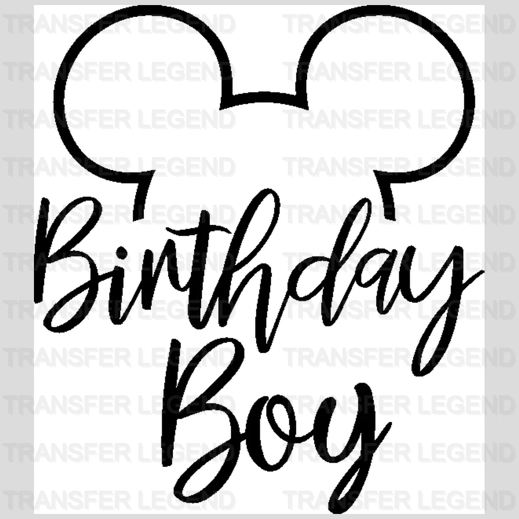 Birthday Boy Mouse And Birthday Girl Mouse Design - DTF heat transfer - transferlegend