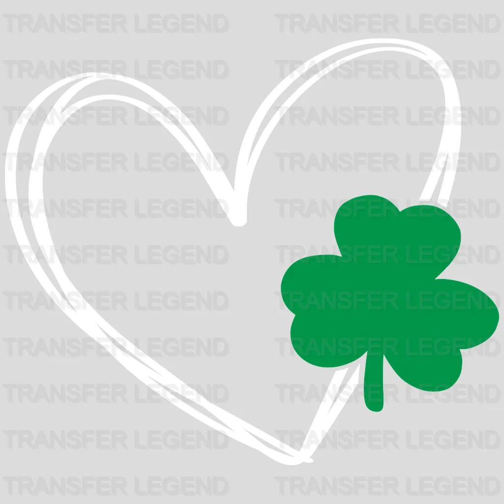 Heart St. Patrick's Day Design - DTF heat transfer - transferlegend