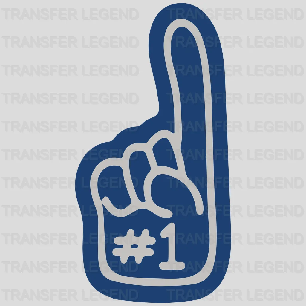 Indianapolis Colts #1 Foam Finger Graphic NFL Design - DTF Heat Transfer
