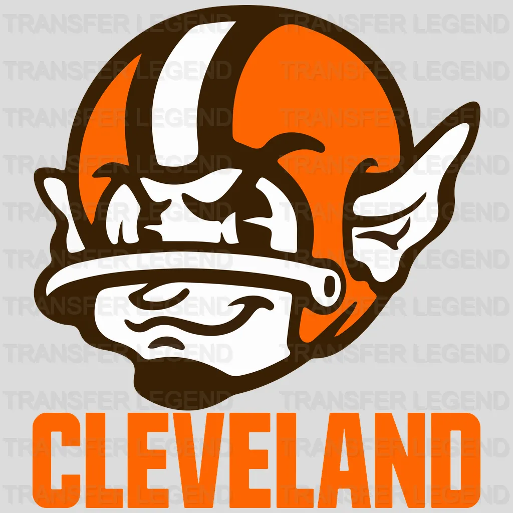 Cleveland Browns Winged Helmet Mascot NFL Design - DTF Heat Transfer