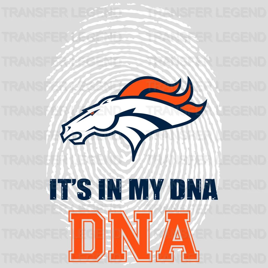 Denver Broncos Fingerprint Logo Emblem NFL Design - DTF Heat Transfer