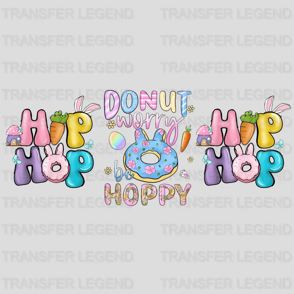 Donut Worry Be Hoppy Easter UV DTF Transfer Cup Wrap UV DTF Sticker - transferlegend