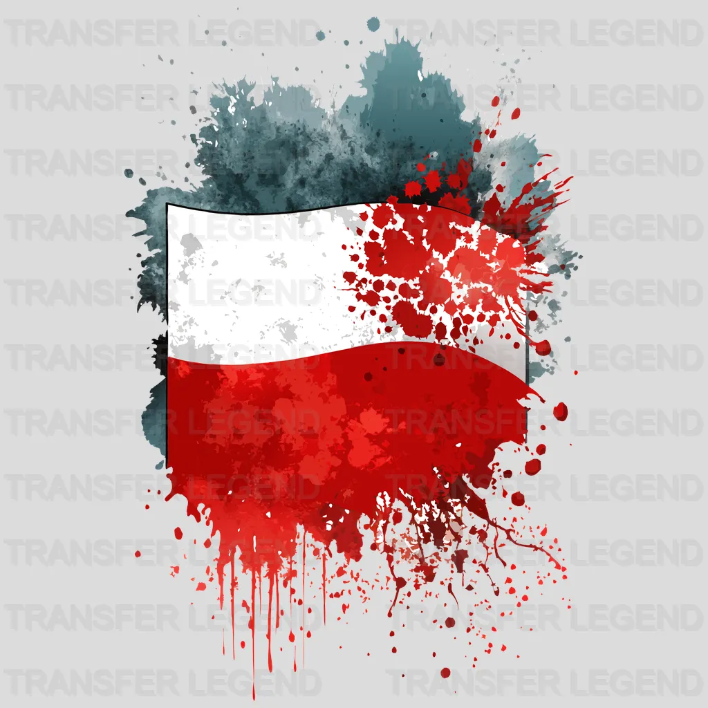Poland Flag Design - DTF Heat Transfer - transferlegend
