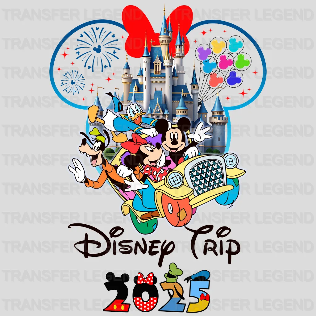 Mickey&Minnie Road Trip Cartoon Designs - DTF Heat Transfer - transferlegend