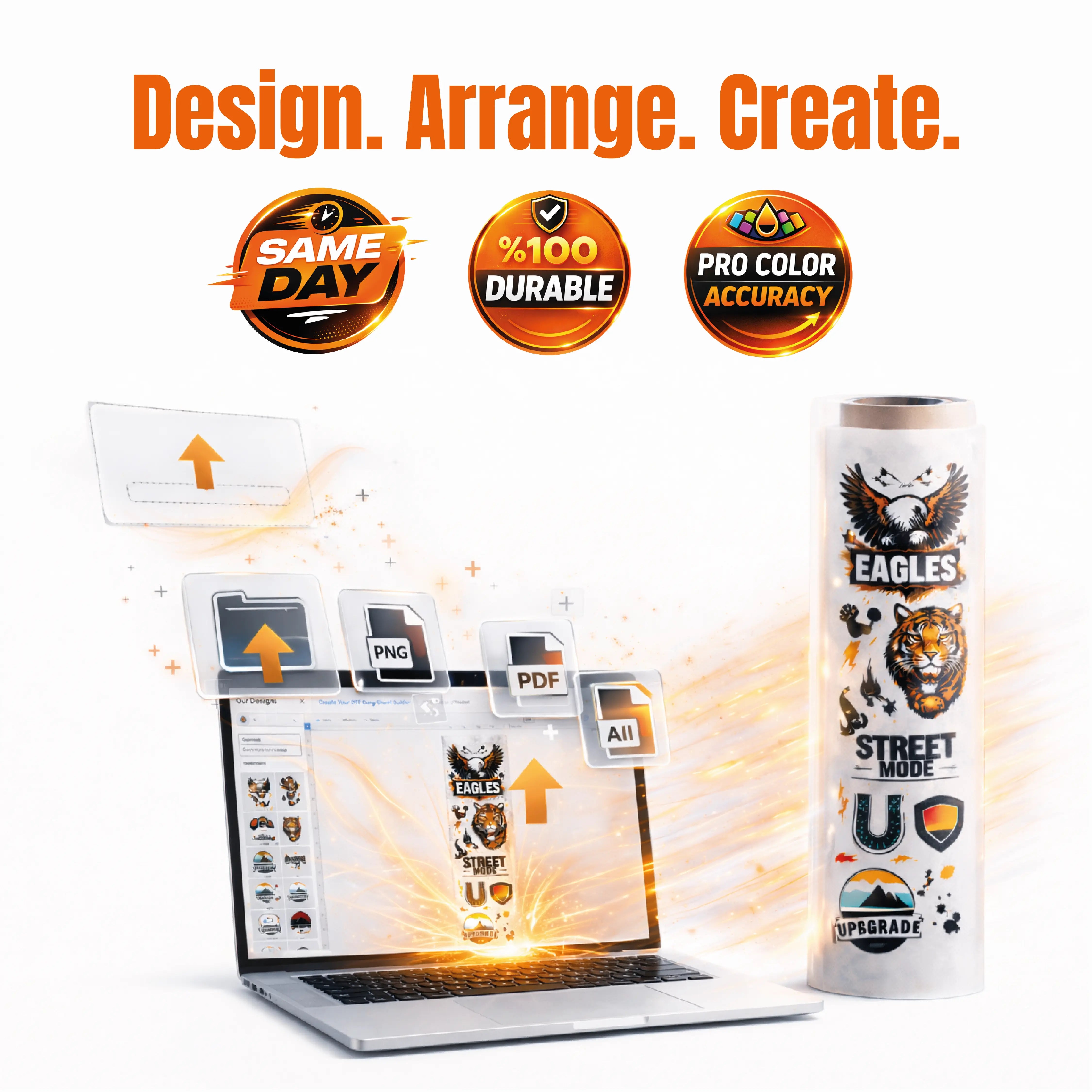 Custom DTF Gang Sheet Builder