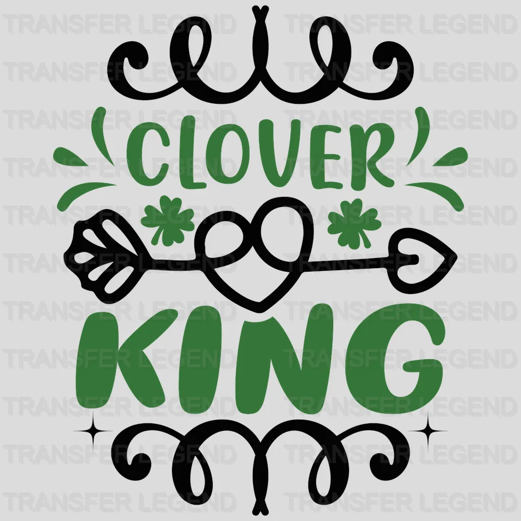 Clover King St. Patrick's Day Design - DTF heat transfer - transferlegend