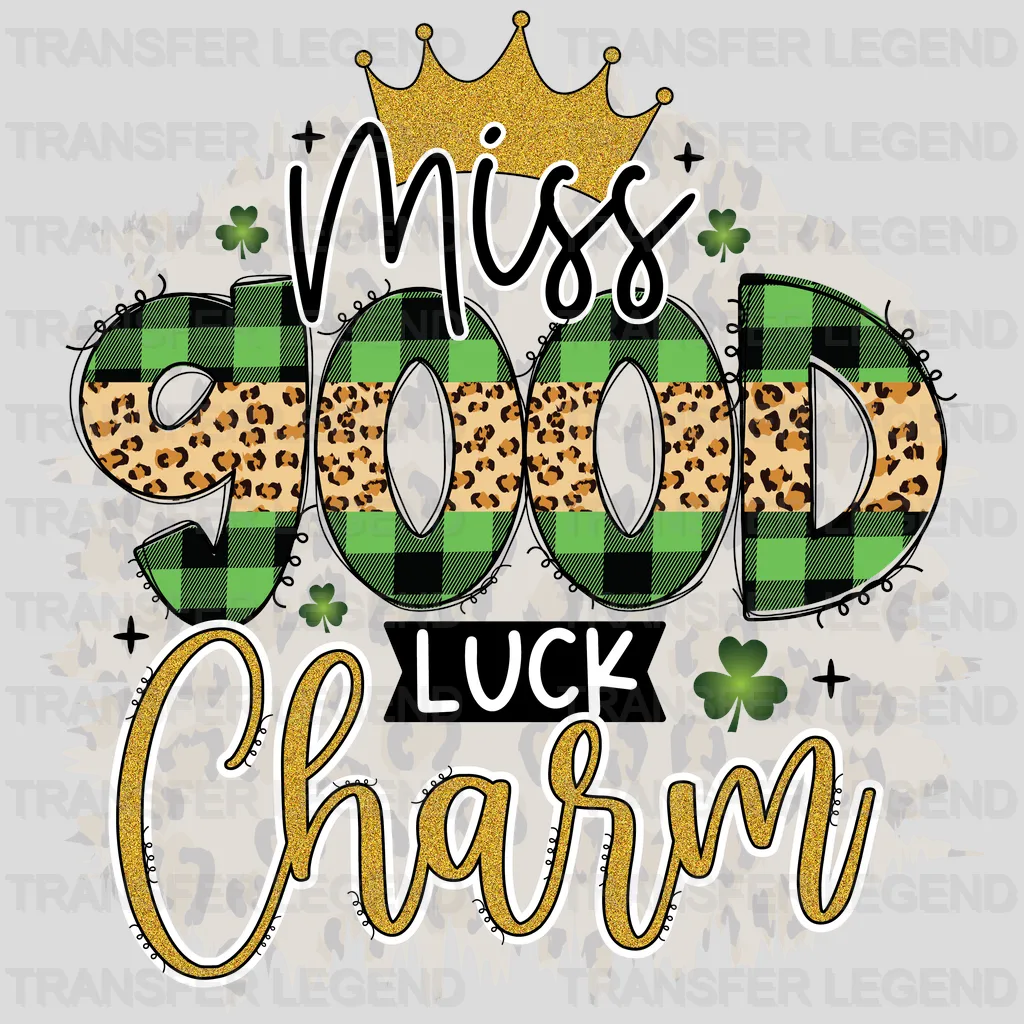 Miss Good Luck Charm St. Patrick's Day Design - DTF heat transfer - transferlegend