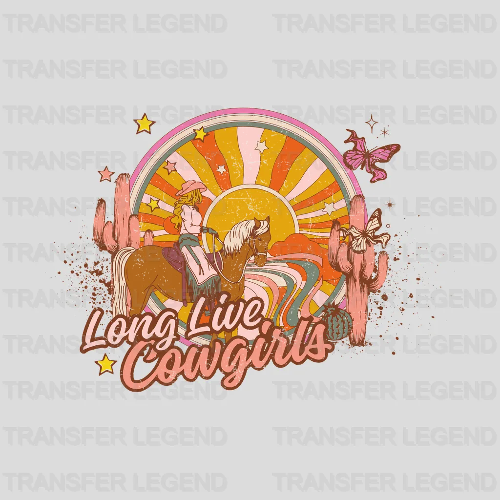 Long Live Cowgirls - Rodeo Houston DTF Transfer - transferlegend