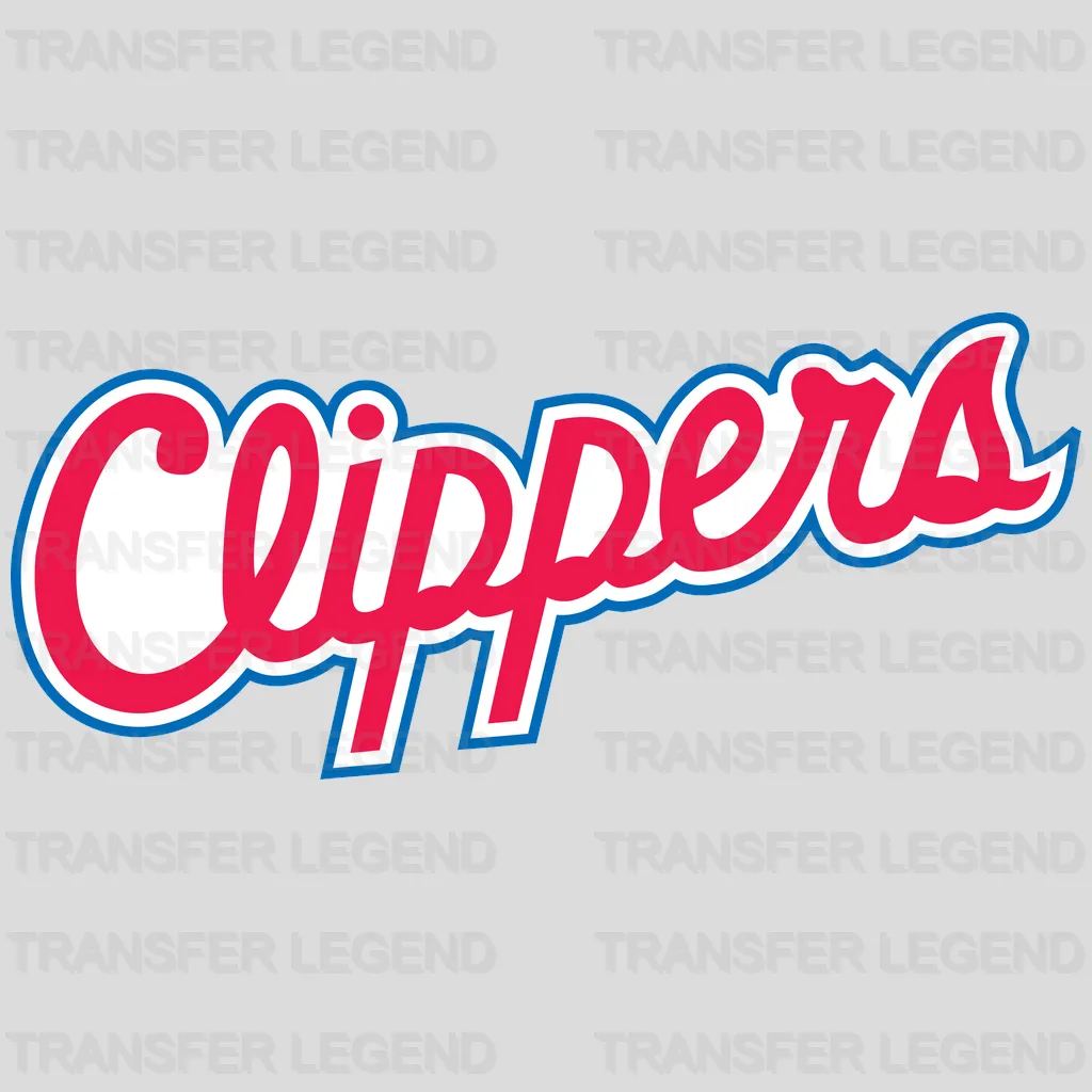 Los Angeles Clippers Red Script Wordmark NBA Design - DTF Heat Transfer