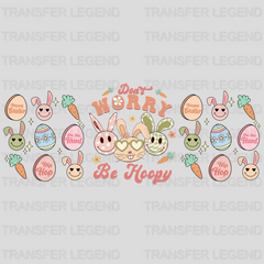 Don't Worry Be Hoppy Easter UV DTF Transfer Cup Wrap UV DTF Sticker - transferlegend