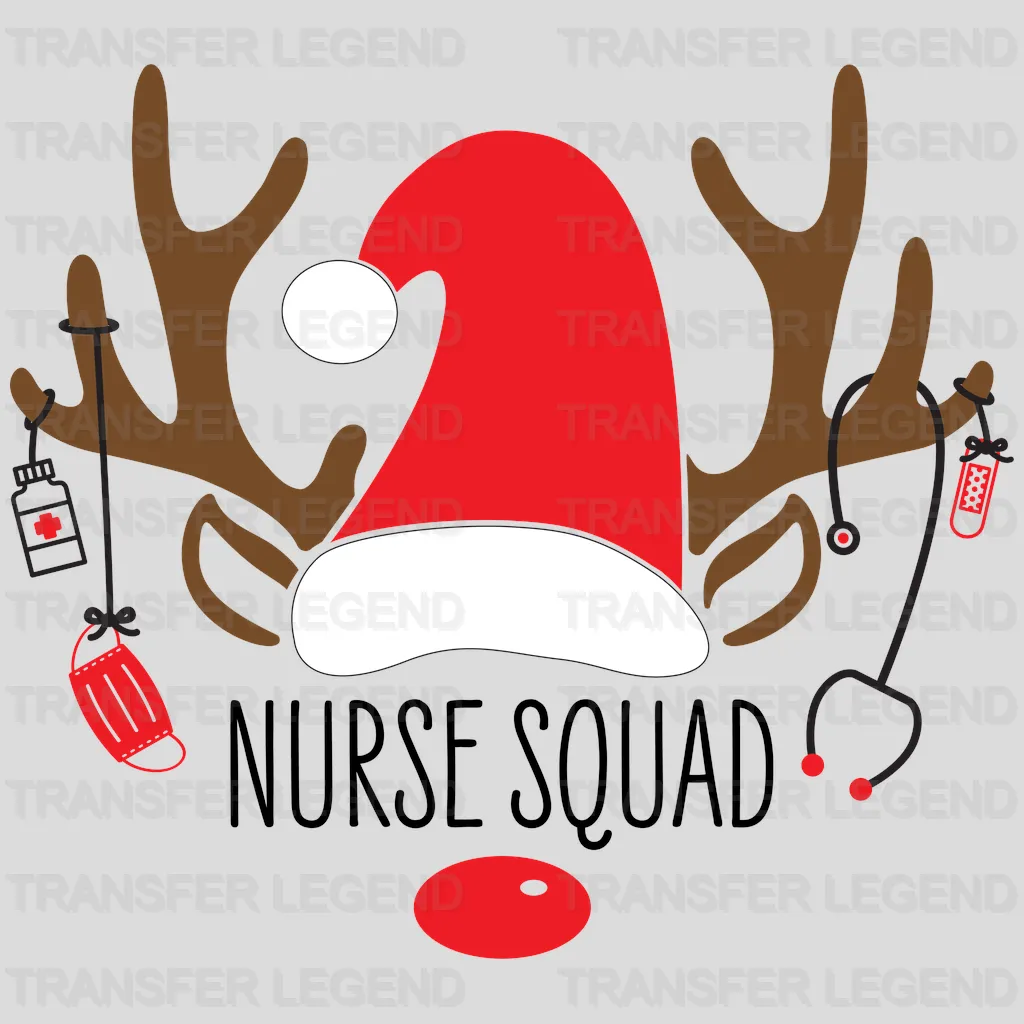 Nurse Squad Christmas Design, Christmas Design, Dtf Heat Transfer - transferlegend