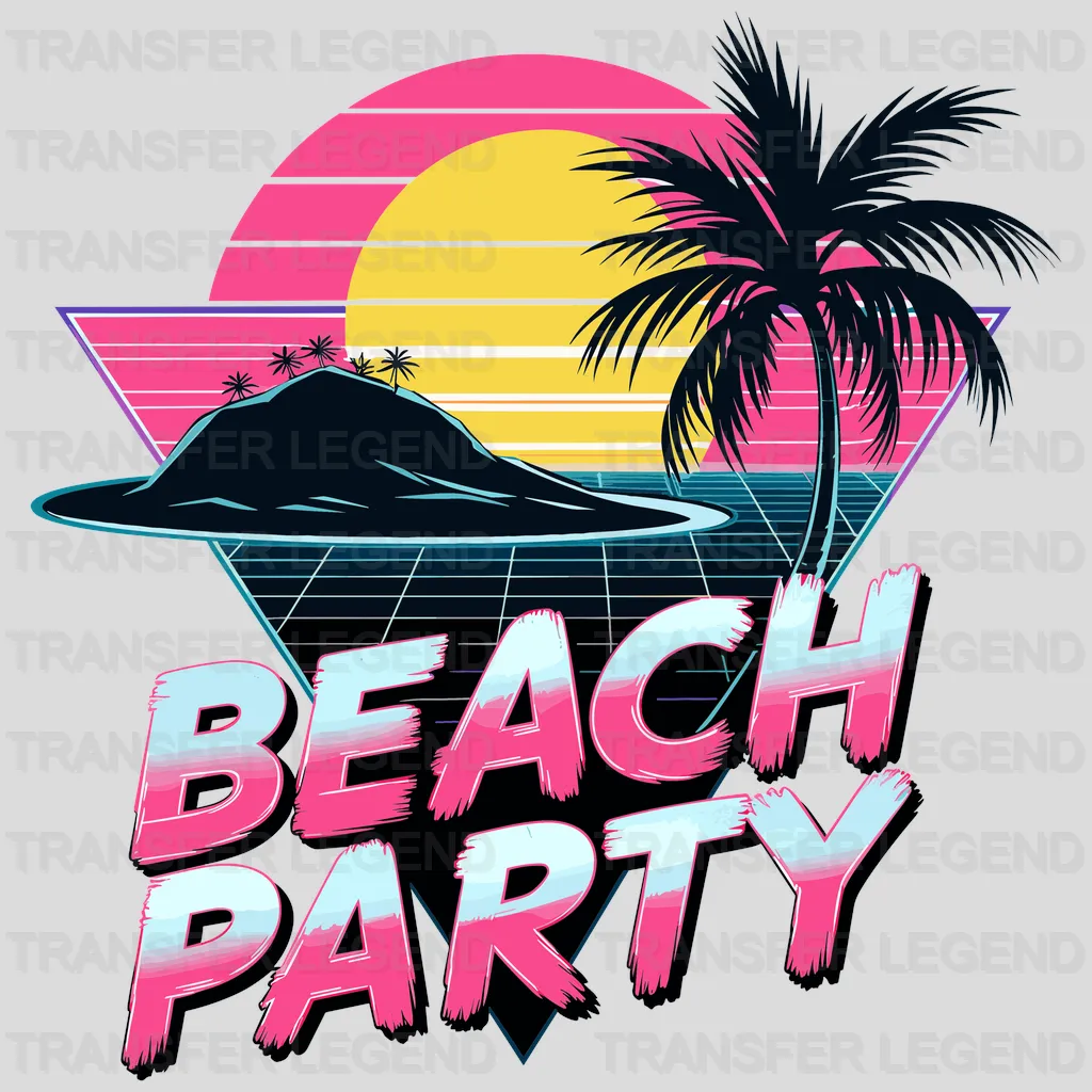 Beach Time Party Design - DTF Heat Transfer - transferlegend