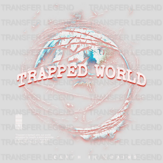 Trapped World Streetwear Design - DTF Heat Transfer - transferlegend