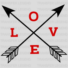 Love Arrows Valentine's Day Design - DTF heat transfer - transferlegend