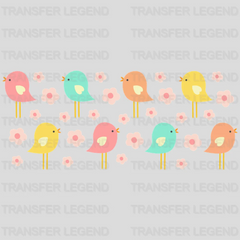 Colorful Birds and Flowers UV DTF Sticker - transferlegend