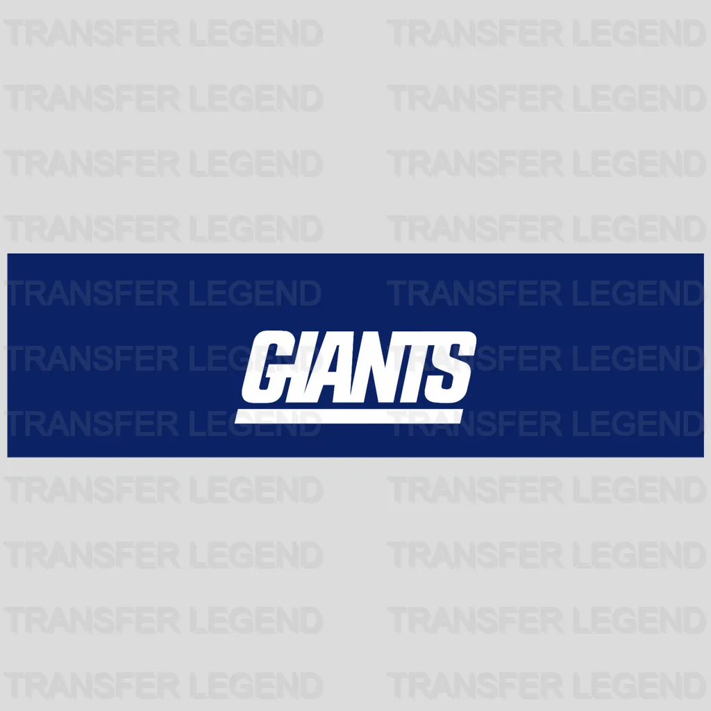 New York Giants simple horizontal “GIANTS” bar, NFL design - DTF Heat Transfer