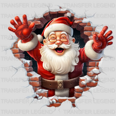 BRICK WALL SANTA Christmas Design - DTF heat transfer - transferlegend