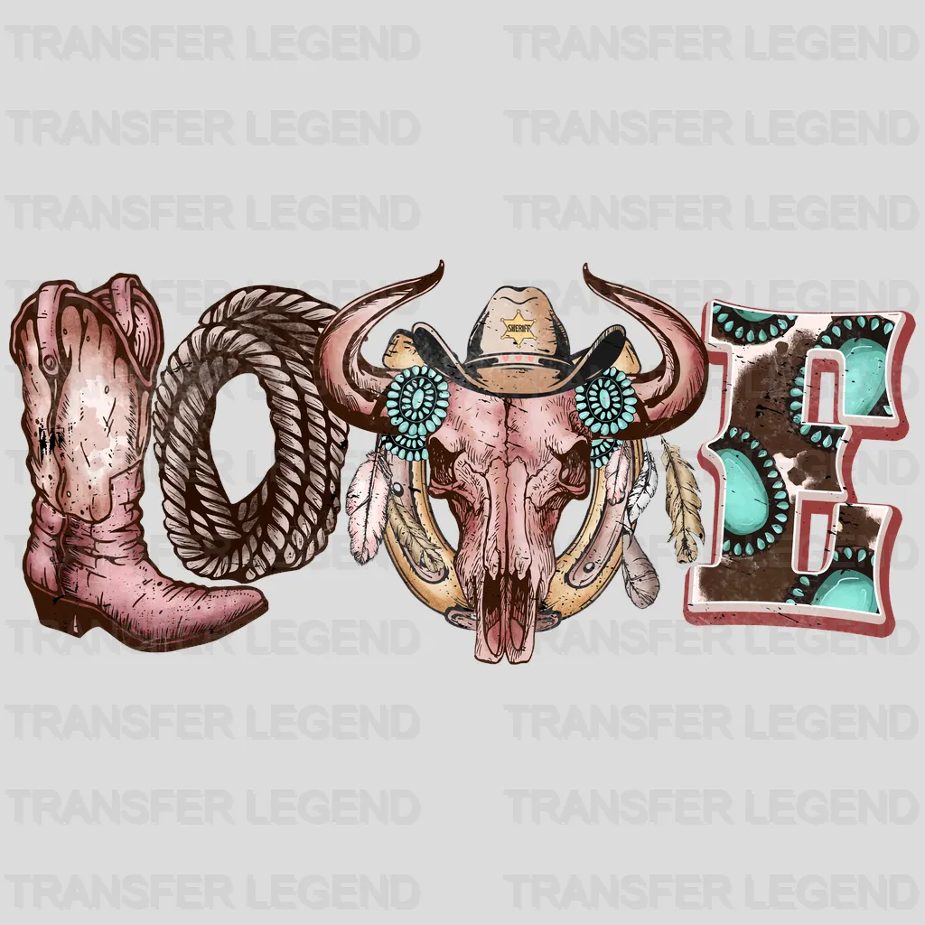 LOVE TX BULL - DTF heat transfer - transferlegend