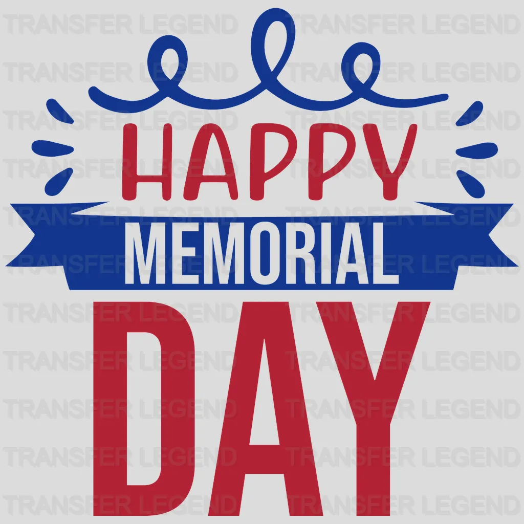 Happy Memorial Day - Memorial Day DTF Transfer - transferlegend