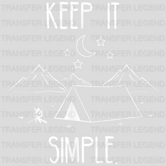 Keep It Simple - Camping Design - DTF heat transfer - transferlegend