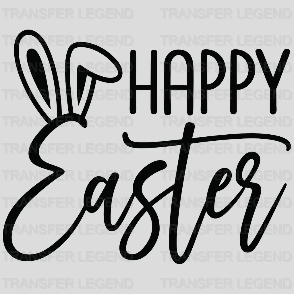 Happy Easter Bunny Ear Design- DTF heat transfer - transferlegend