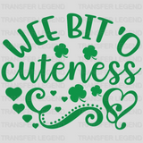 Wee Bit'O Cuteness St. Patrick's Day Design - DTF heat transfer - transferlegend