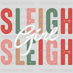 SLEIGH GIRL SLEIGH, Christmas Design - DTF heat transfer - transferlegend