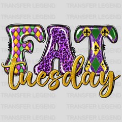 FAT Tuesday Mardi Gras Design- DTF heat transfer - transferlegend