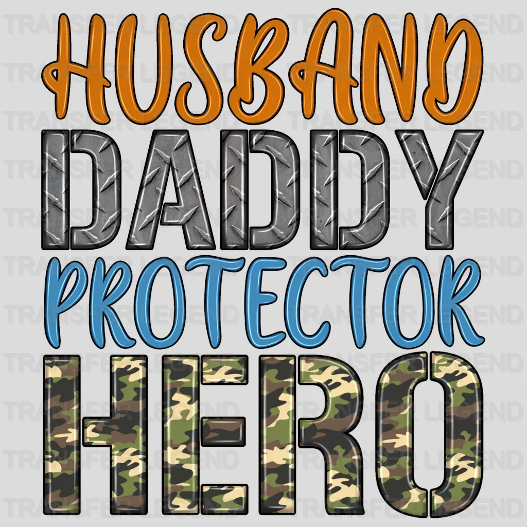 Husband Daddy Protector Hero Design - DTF heat transfer - transferlegend