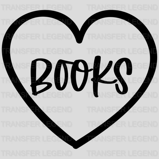 Books Heart Design - DTF heat transfer - transferlegend