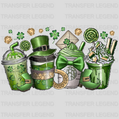 St. Patrick's Day Coffee Cups Design - DTF heat transfer - transferlegend