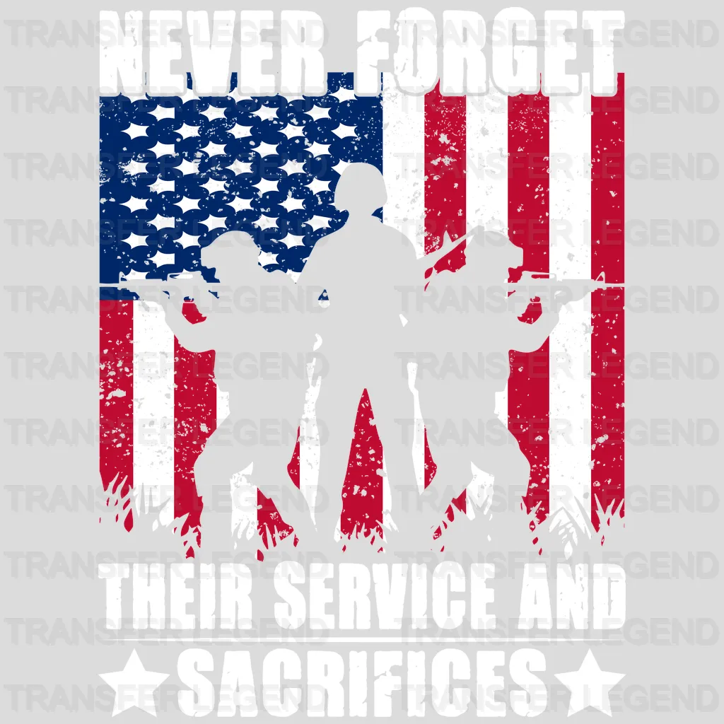 Their Service And Sacrifice- Memorial Day DTF Transfer - transferlegend