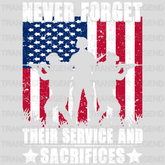 Their Service And Sacrifice- Memorial Day DTF Transfer - transferlegend