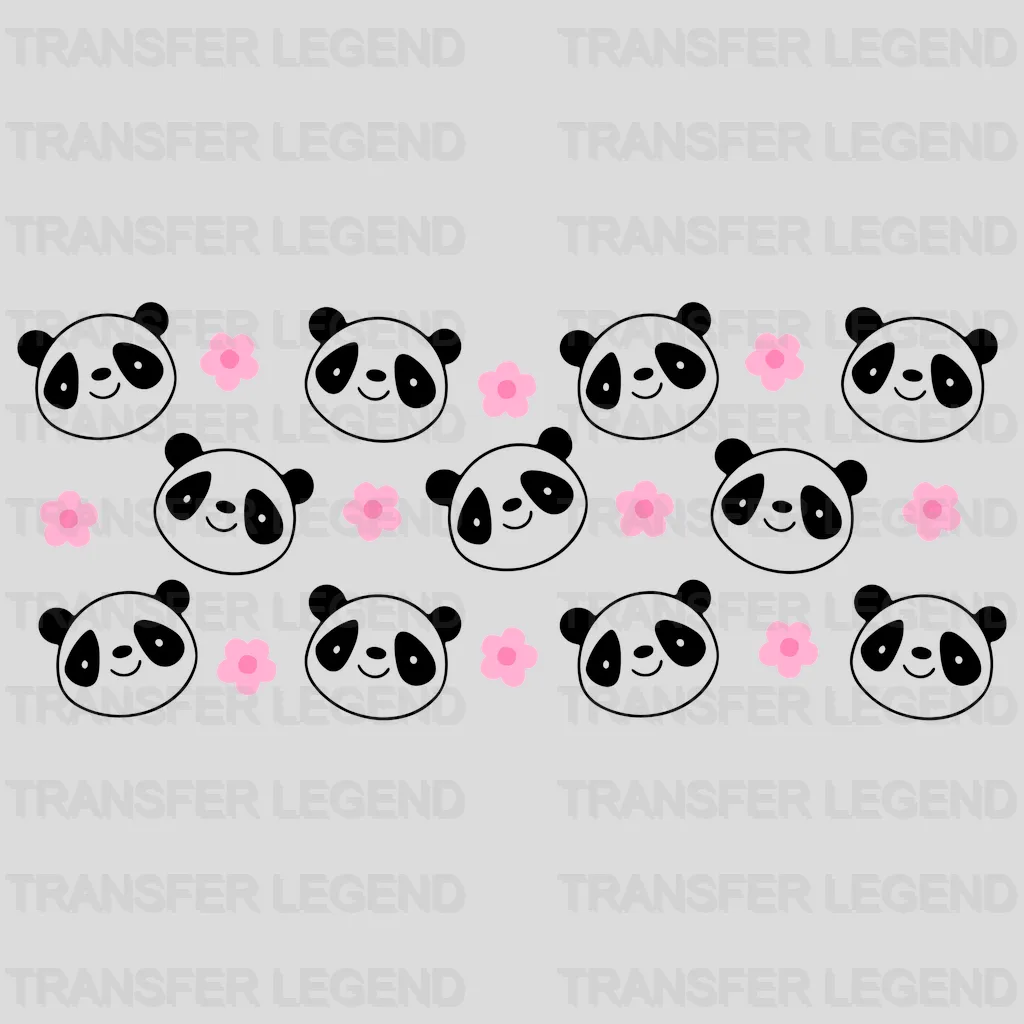 Pandas UV DTF Transfer Cup Wrap UV DTF Sticker - transferlegend