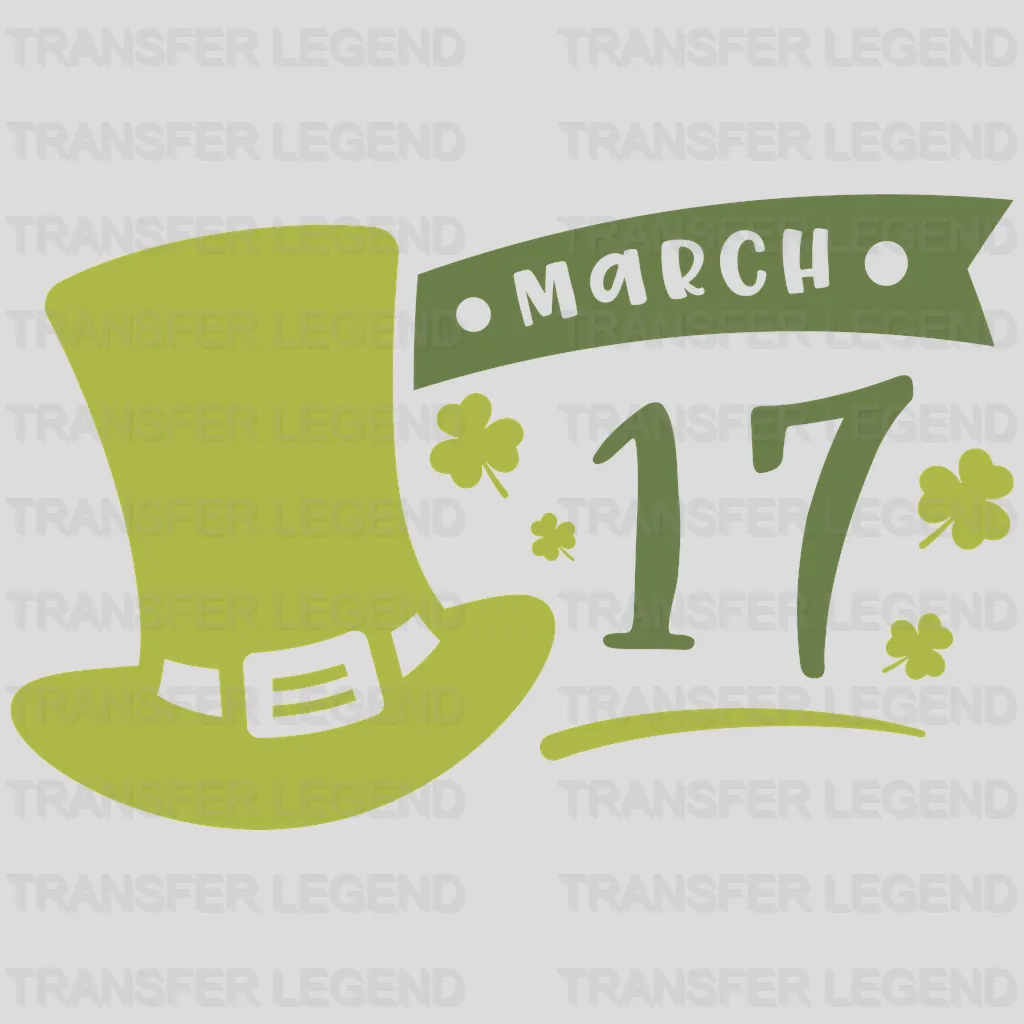 March 17 St. Patrick's Day Design - DTF heat transfer - transferlegend