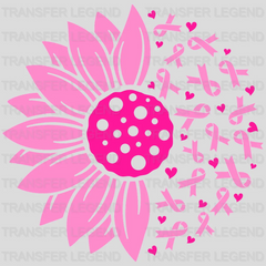 Breast Cancer Ribbon Sunflower Design - DTF heat transfer - transferlegend