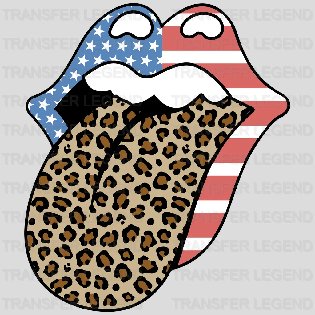 Patriotic Lips DTF Transfer - transferlegend