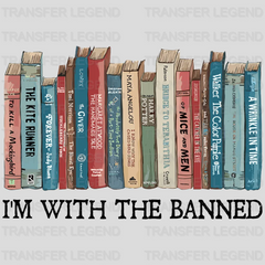 I'm With The Banned 100 Days School Design - DTF heat transfer - transferlegend