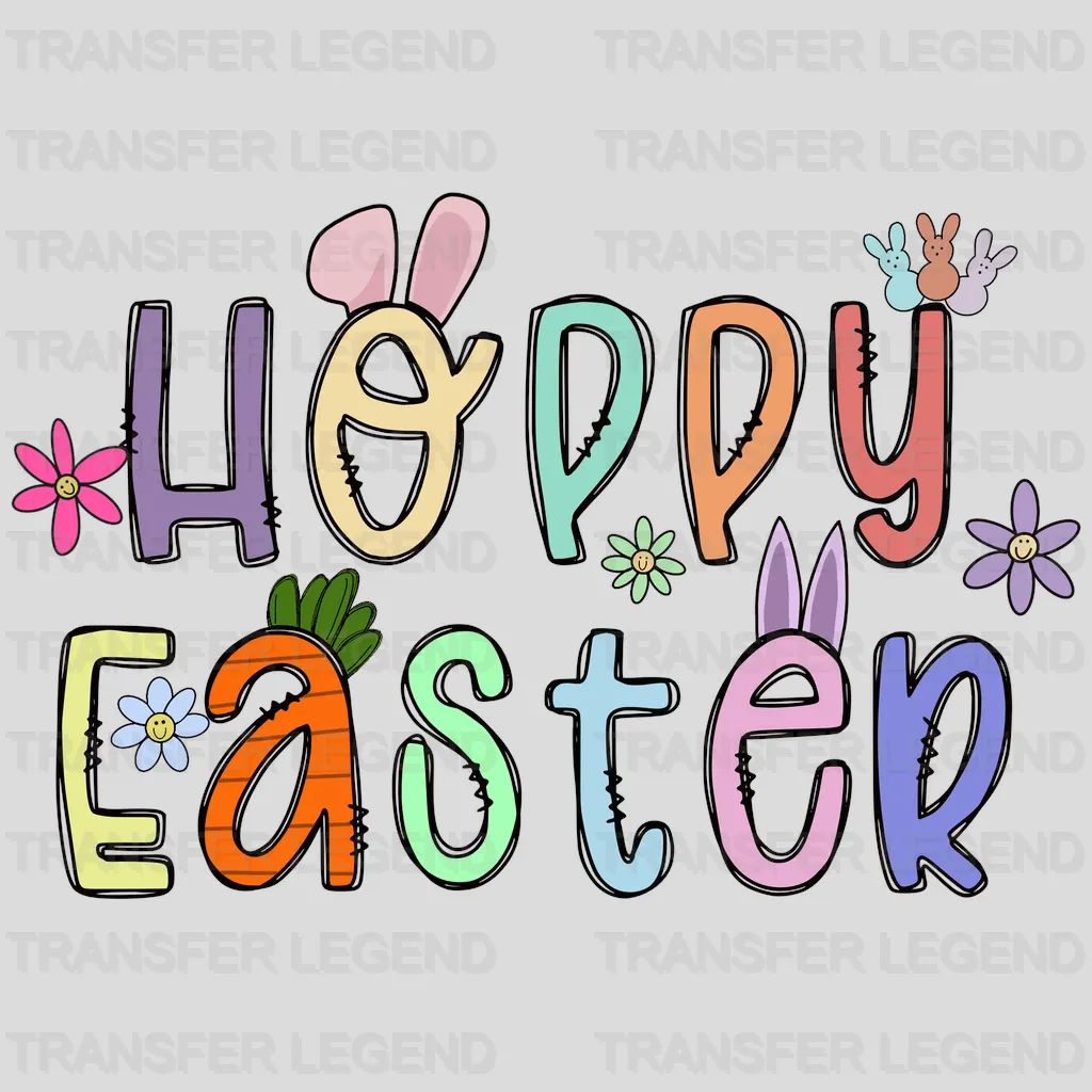 Hoppy Easter Design - DTF heat transfer - transferlegend