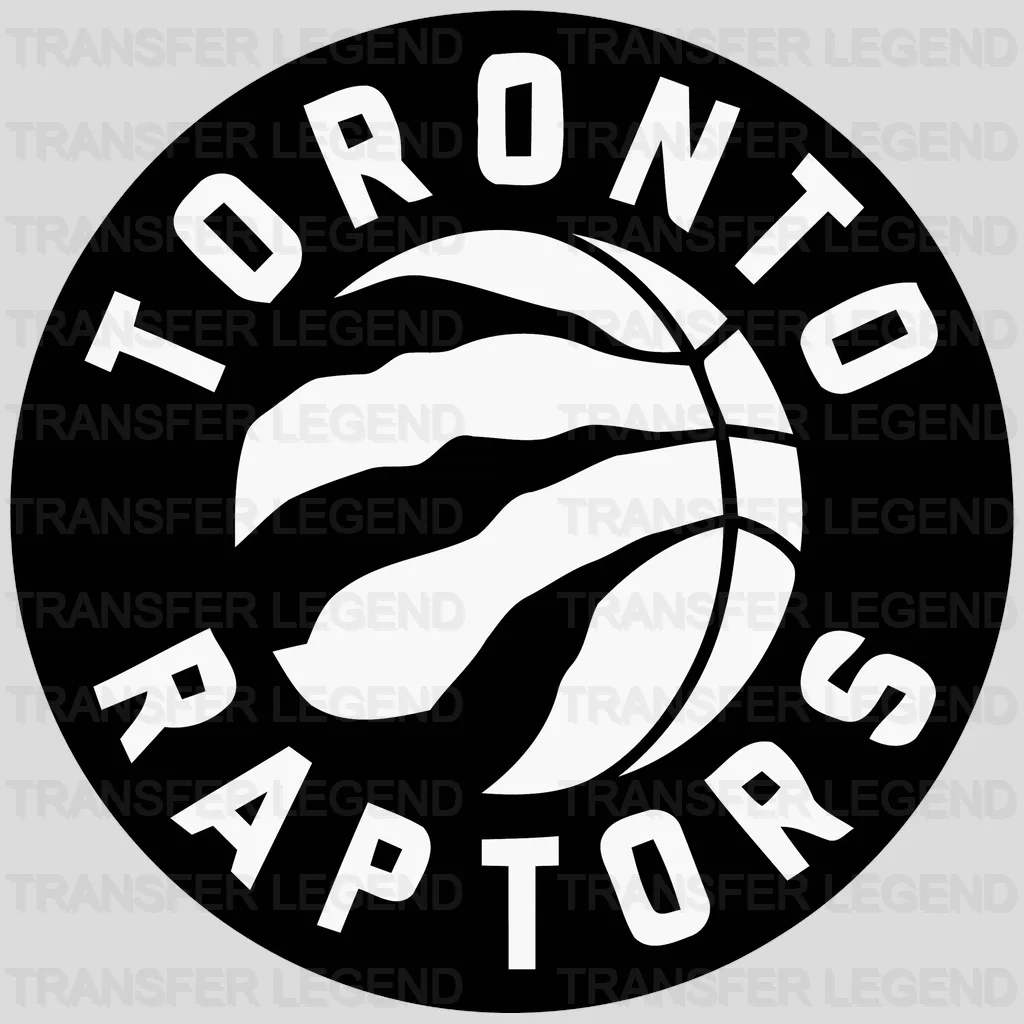 Toronto Raptors Monochrome Circular Badge NBA Design - DTF Heat Transfer