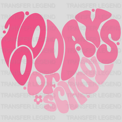 100 Days Of School Heart - DTF heat transfer - transferlegend